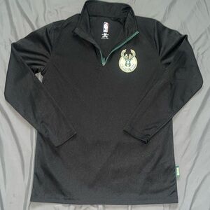 Youth Large Milwaukee Bucks 3/4 Zip Jacket